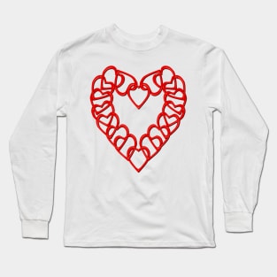 Interlocked Heart Knots Long Sleeve T-Shirt